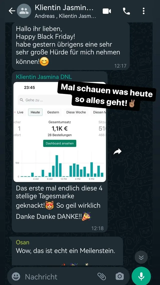 Screenshot: Der erste vierstellige Tag