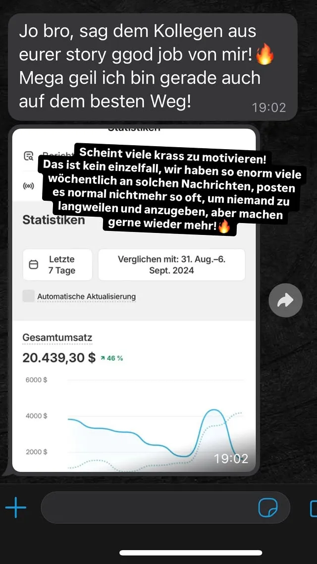 Screenshot: Über 20.000 $ in 7 Tagen